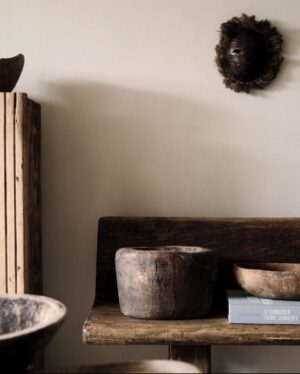 Old wooden morter, 1800s