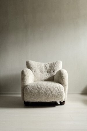 Danish Cabinetmaker Lounge Chair in Sheepskin, Denmark 1940s