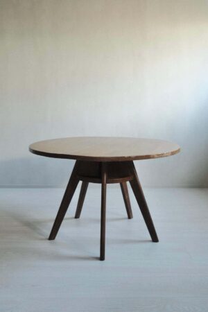Vintage French Oak Dining Table in Style of Pierre Jeanneret, France, 1950s