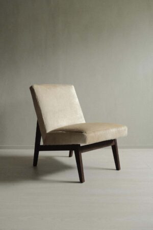 Scandinavian Mid-Century Chair in Cowhide, in Style of Pierre Jenneret, 1950s