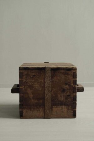 Primitive Wabi Sabi Box Stool, Scandinavia, 1800s
