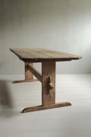 Scandinavian Wabi Sabi Console Dining Table, Pinewood, Sweden, 1800s