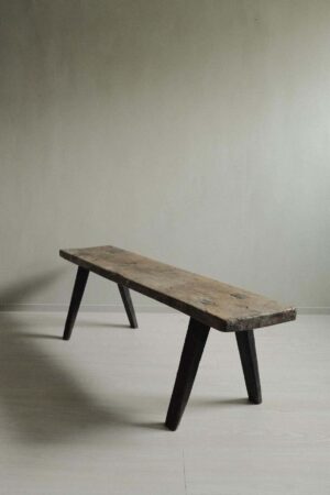 Antique Wabi Sabi Wooden Bench in Pine, Sweden, 1800s