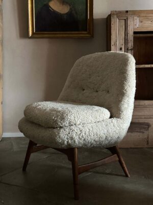 A Scandinavian Modern easy chair in Sheepskin, 1950s