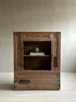 Wabi Sabi Antique Pine Cabinet, 1700s