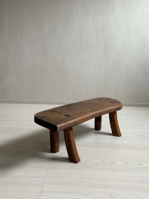 Handcrafted Midcentury Stool, Wabi Sabi Style, Scandinavia, 1960s