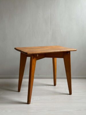 Midcentury Side Table in Style of Jean Prouvé, France, 1950s