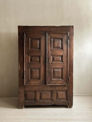 Antique Wabi Sabi Oak Cabinet, France, 1700s