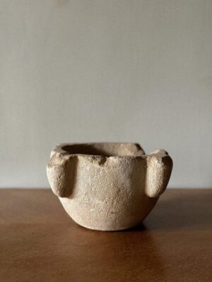 A Primitive Wabi Sabi Hand-Carved Stone Mortar, Spain, Early 20th Century
