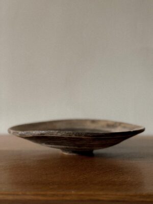 Antique Wooden Plate, Wabi Sabi Style, Scandinavia, 1800s