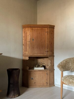 A Primitive Corner Cupboard, Scandinavia, c. 1800s.