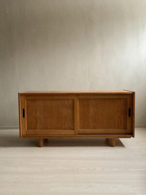 A small oak sideboard with round feet, Norway c. 1960s