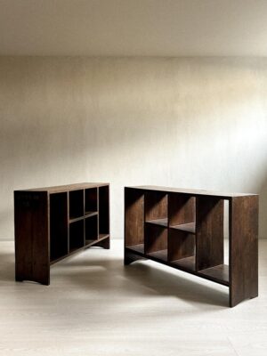 A Pair of Pierre Jeanneret '1896-1967' 'PJ-R-27-A' File Racks, India, 1950s