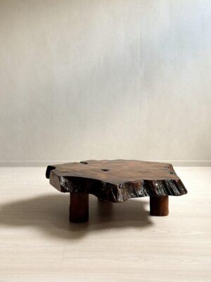 Brutalist Side table, Wabi Sabi style, France, circa 1970s