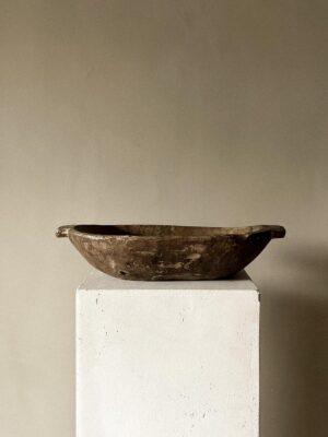 Antique Wabi Sabi Wooden Bowl, Bulgaria c. late 1800s