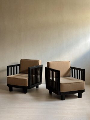 Mid-Century Lounge Chairs, Brutalist Style, Spain, c. 1960s