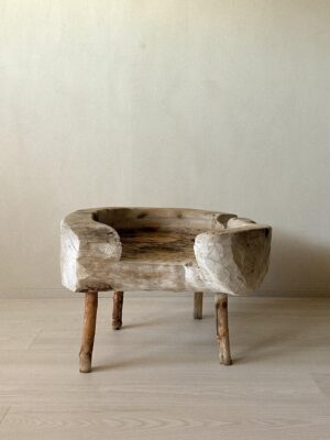 Antique 1600s Primitive Side Table, Scandinavian Wabi Sabi