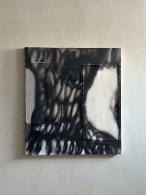 August Sandberg, "Untitled II", 2023, 70x60 cm, Acryl and Spray Paint on Canvas