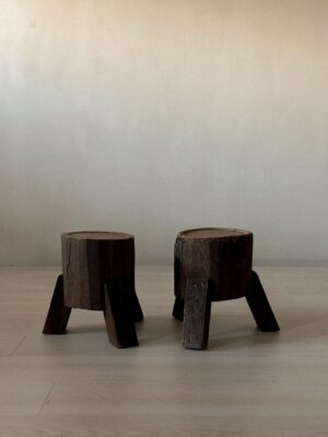 A Pair of Wabi Sabi Side tables or stools, Spain, circa 1960s