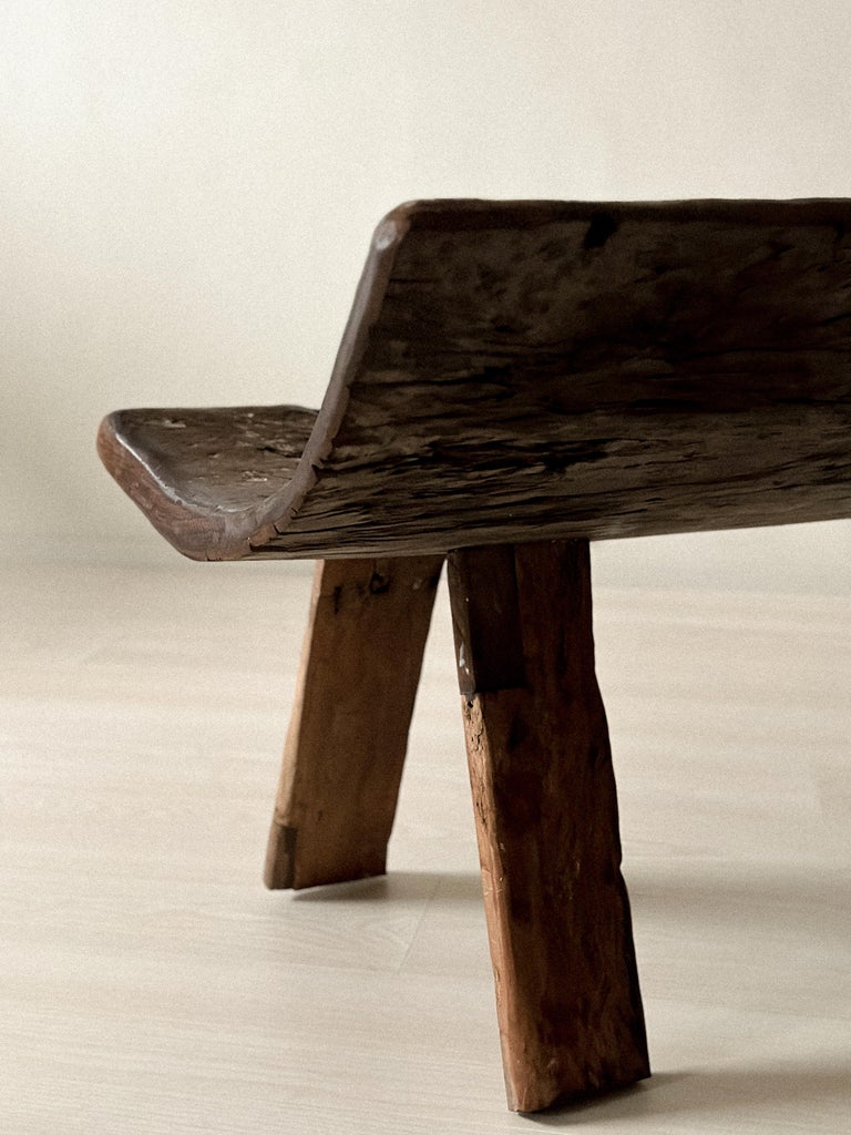 Antique Bridal Bench II, Scandinavian Wabi Sabi, c 1600s - Image 5