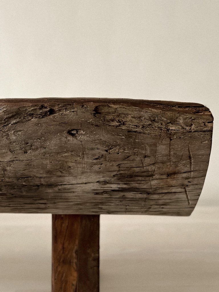 Antique Bridal Bench II, Scandinavian Wabi Sabi, c 1600s - Image 4