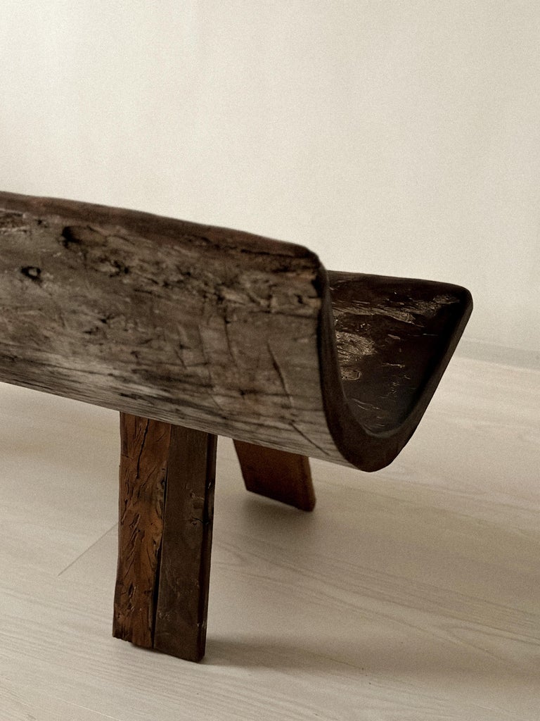 Antique Bridal Bench II, Scandinavian Wabi Sabi, c 1600s - Image 3
