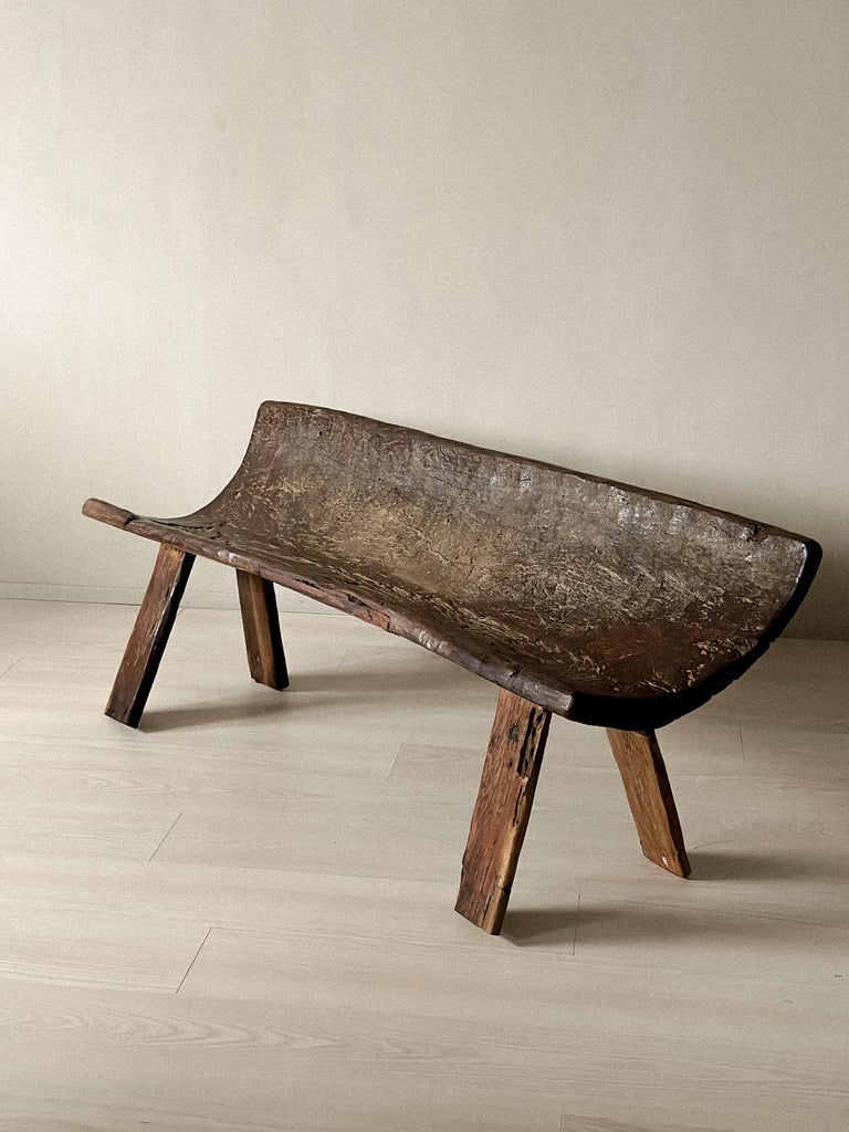 Antique Bridal Bench II, Scandinavian Wabi Sabi, c 1600s - Image 7