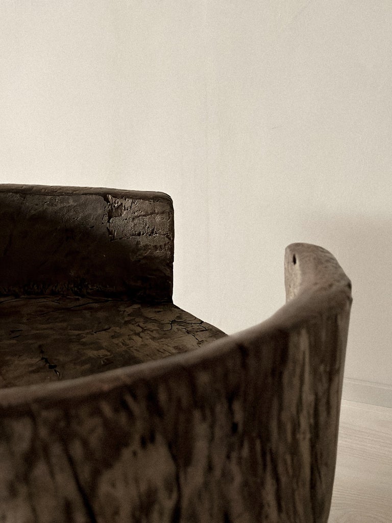 Antique Primitive Side Table, Scandinavian Wabi Sabi, c 1600s - Image 9