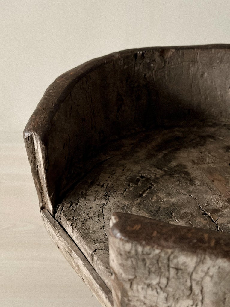 Antique Primitive Side Table, Scandinavian Wabi Sabi, c 1600s - Image 13