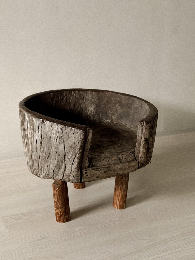 Antique Primitive Side Table, Scandinavian Wabi Sabi, c 1600s - Image 2