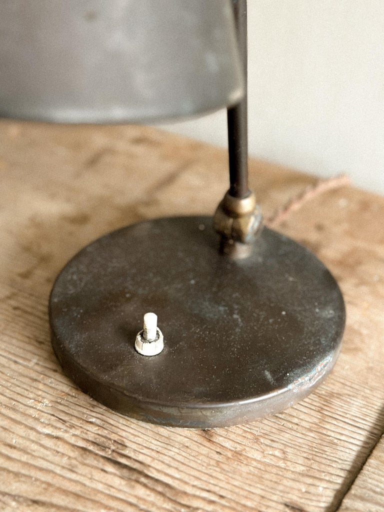 Svend Aage Holm Sørensen, Patinated Table Lamp, Denmark 1940s - Image 5