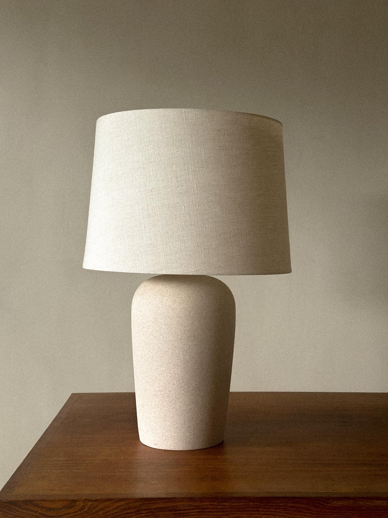 Vintage ceramic lamp with modernist silhouette
