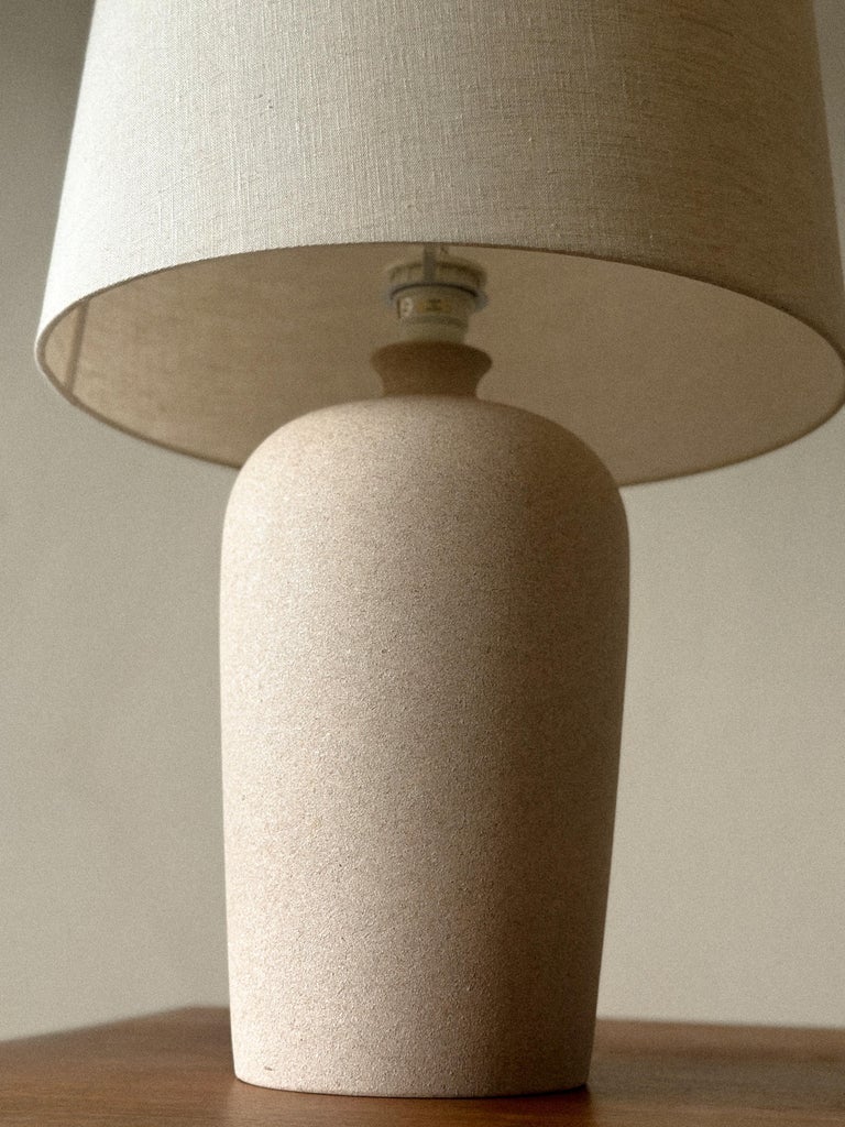 Vintage French ceramic table lamp with sculptural form, 1980s