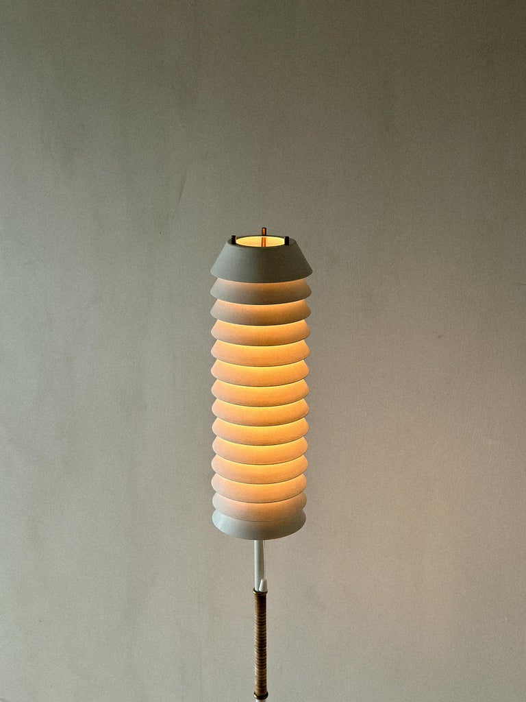 1950s Finnish floor lamp with diffused glow