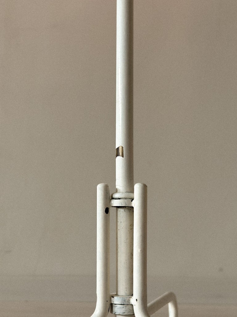 Close-up of base and shaft of vintage Finnish floor lamp