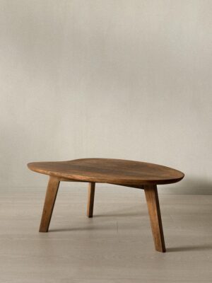Asymmetric wood table by Pierre Guariche, France c. 1950s