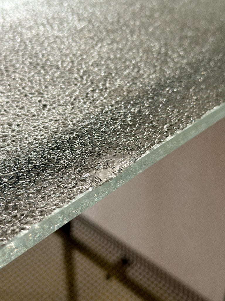 Rare Side Table by Paul Grivois, St-Gobain Glass and Metal, France, c. 1950s - Image 13