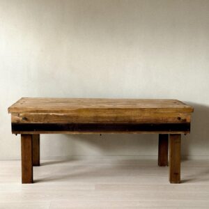 19th-century Norwegian wooden console with rustic patina