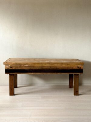 19th-century Norwegian wooden console with rustic patina