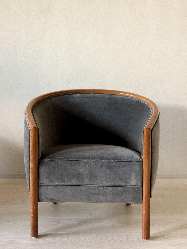 Compact Scandinavian chairs with Art Deco elements