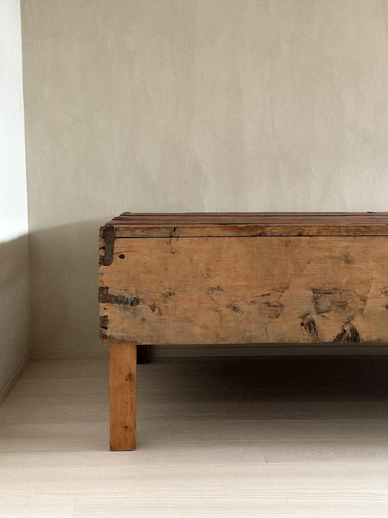 Close-up of Wabi Sabi wood texture and aged patina