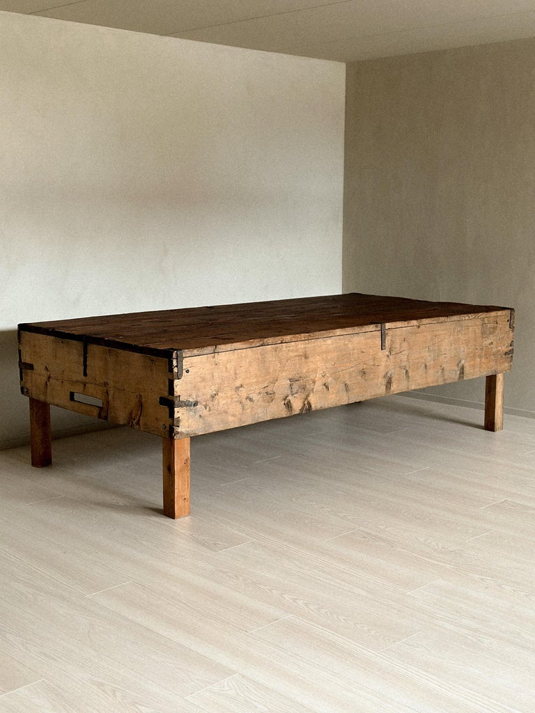 Wabi Sabi console table with rustic Norwegian origins, c. 1800s