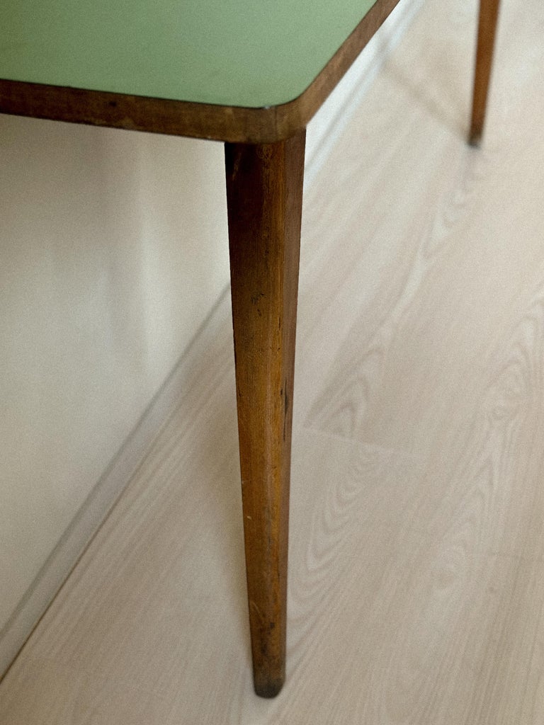 Mid-Century Console Table with Tapered Legs and Formica Top, Italy c. 1950s - Image 10