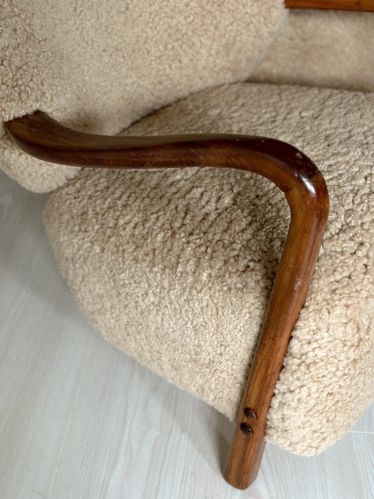 Leg detail of early Danish modern armchair