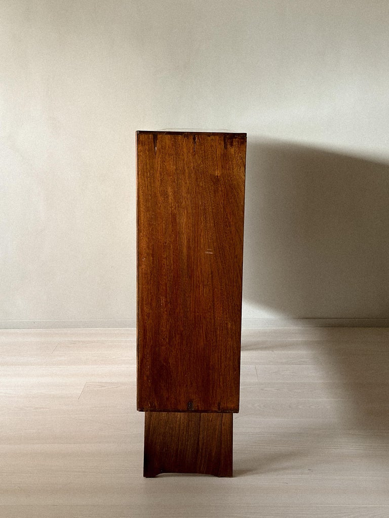 Side profile of French modernist sideboard
