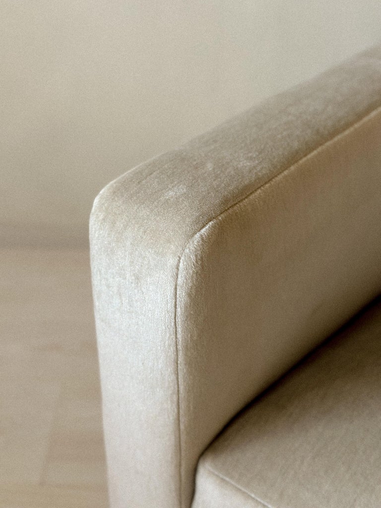 Close-up of fabric texture on Art Deco club chair