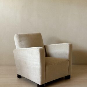 Art Deco Danish club chair in neutral fabric, 1940s