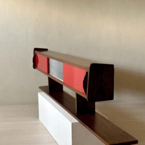 French wall-mounted cabinet with sliding panels