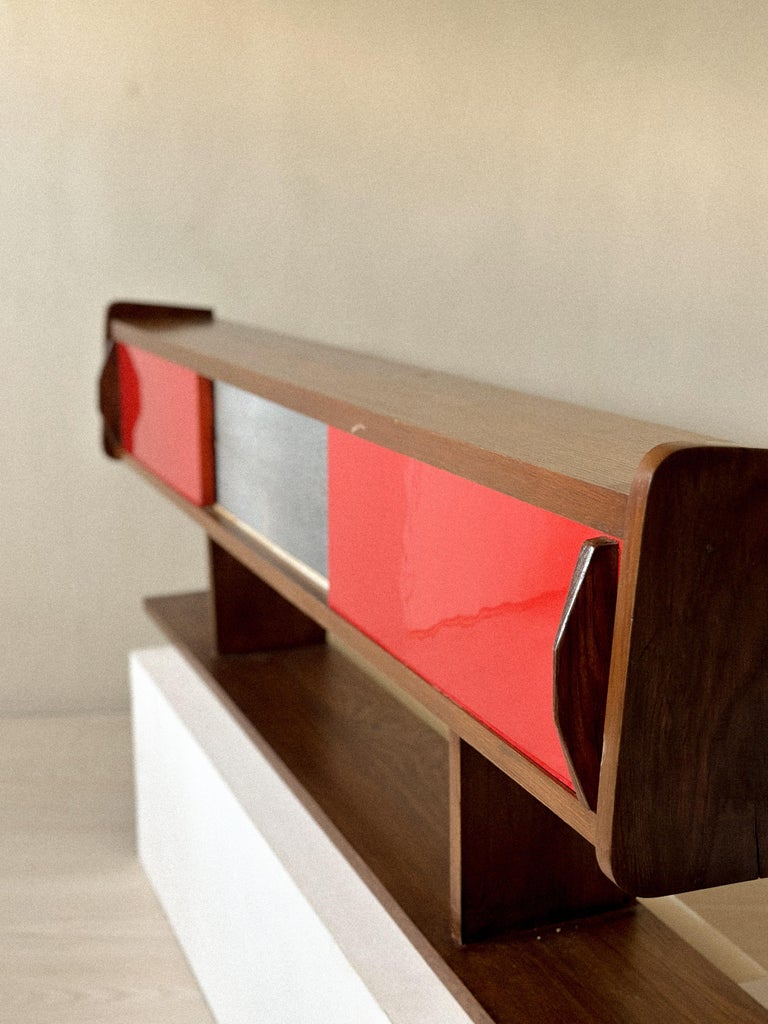 French modernist shelf with strong linear design