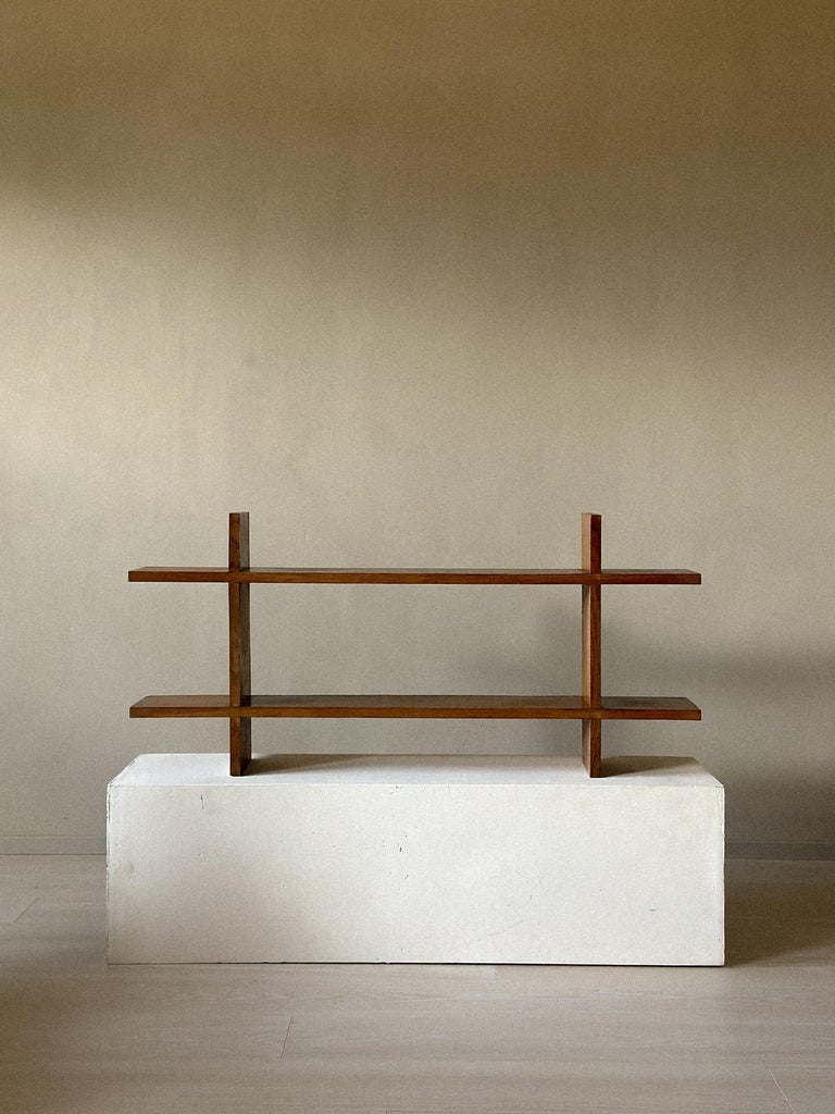 French Reconstruction Era Oak Wall Shelf, France, c. 1950s - Image 2